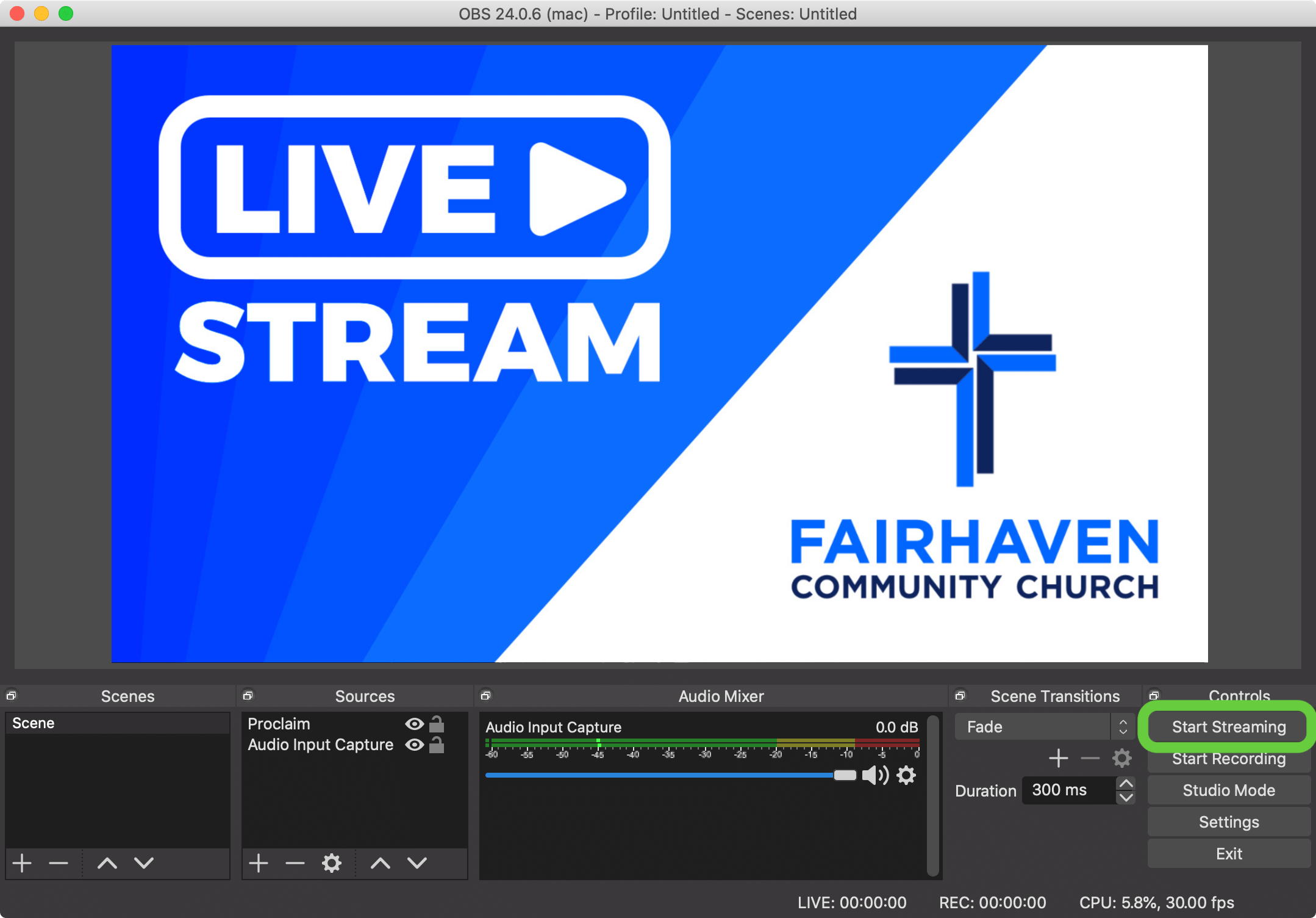 Use Proclaim And Obs To Livestream To Facebook Faithlife