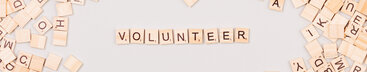 Volunteer Written with Scrabble Letters