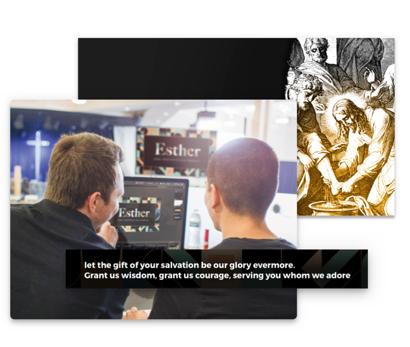 Proclaim live stream with lower-thirds and overlays