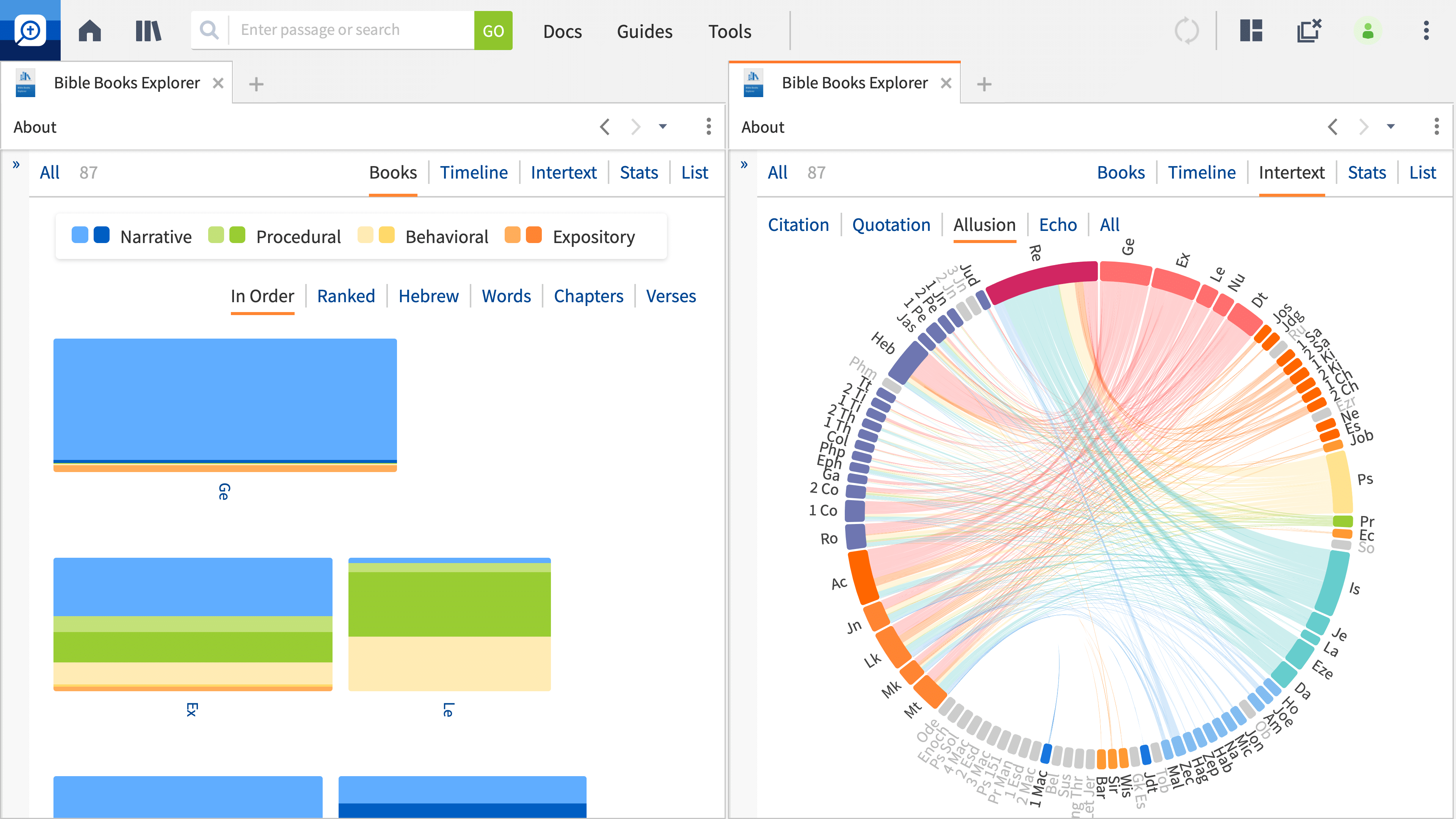 Bible Books Explorer