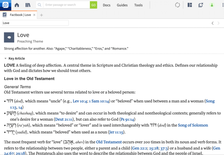 Logos Factbook screen shot