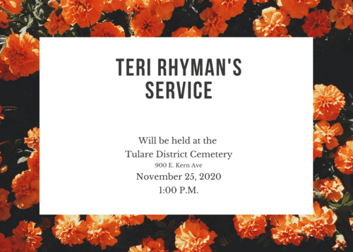 Teri rhyman's home going celebration!