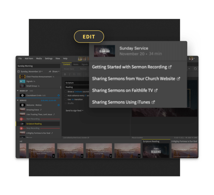 Edit recording