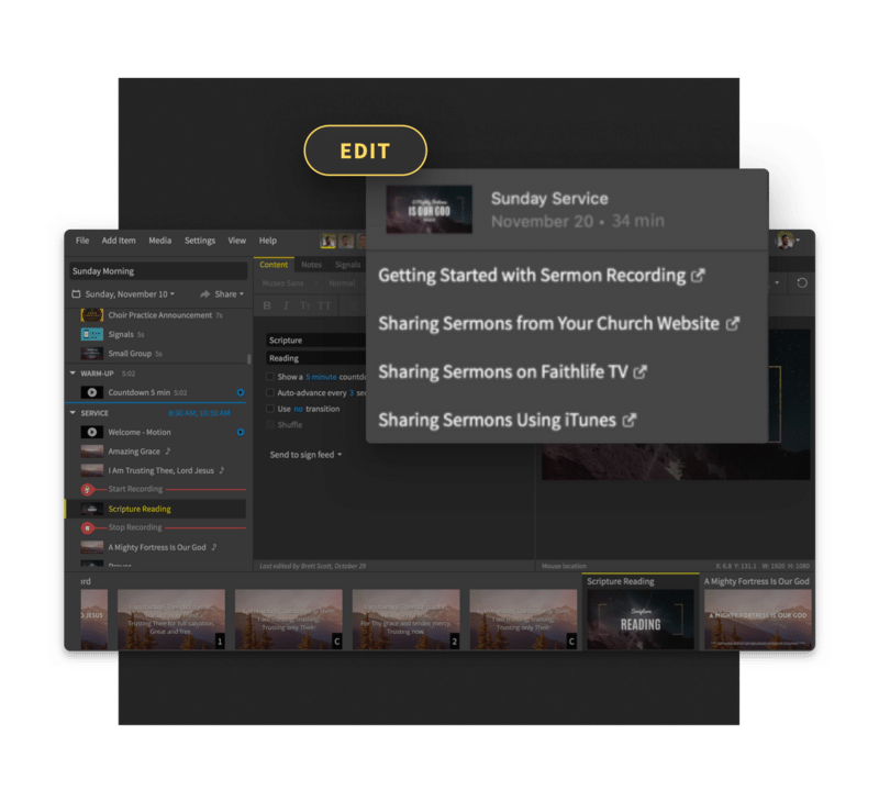 Synced audio and slide presentation