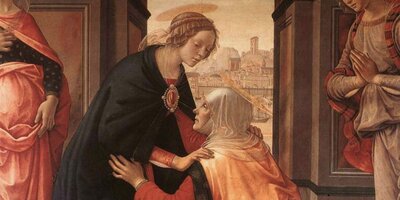 Bede Visitation Domenico Ghirlandaio- Visitazione- Louvre 01