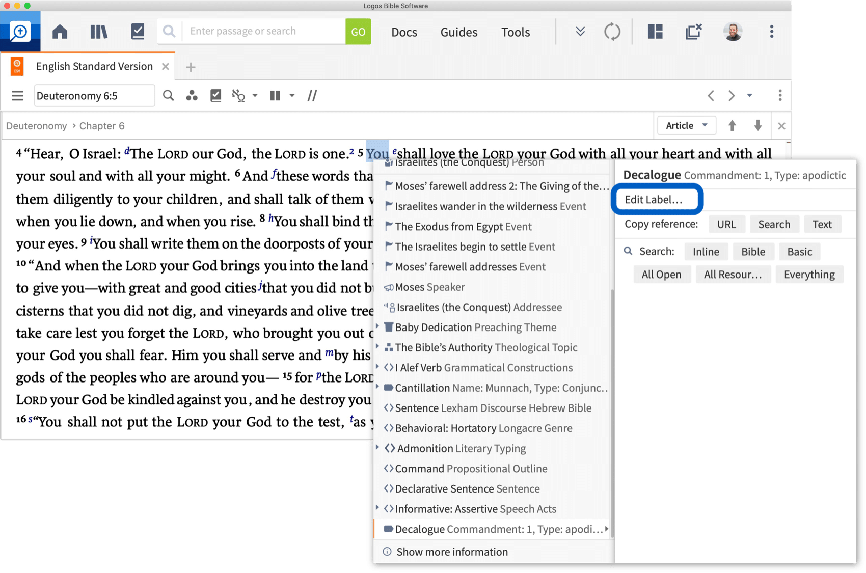 Using Labels – Logos Help Center