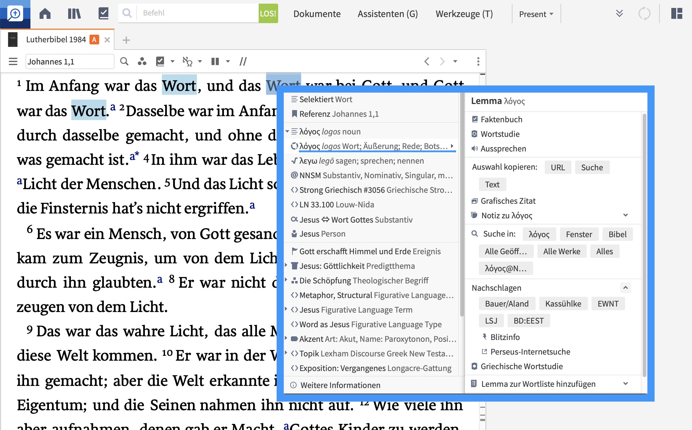 Erste Schritte mit Logos Bibelsoftware Training und Tutorial