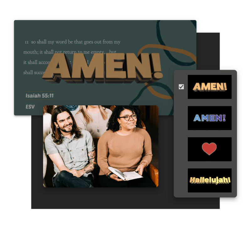 Amen Button Quick Screen in Proclaim