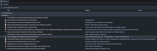 94B1 Library Festschrift