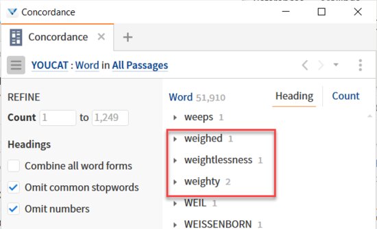 P25-3 Concordance Weight