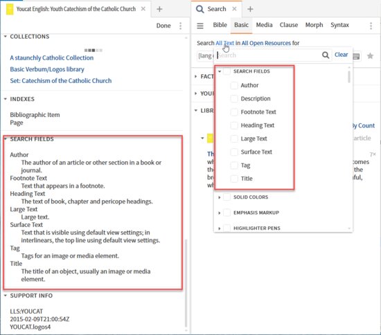 P26-9 Search Fields - Info Menu