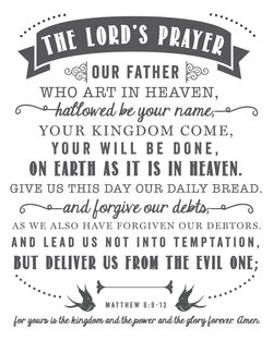 The Lords Prayer Free Printable-8X10