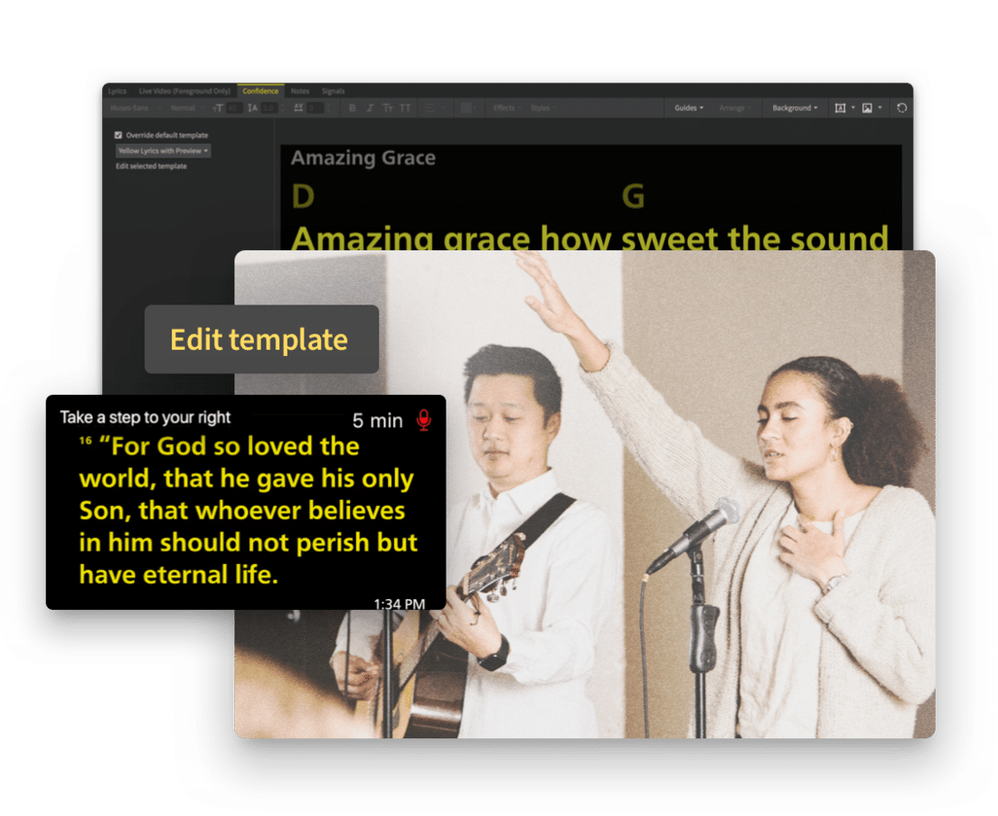 Confidence monitor in Proclaim