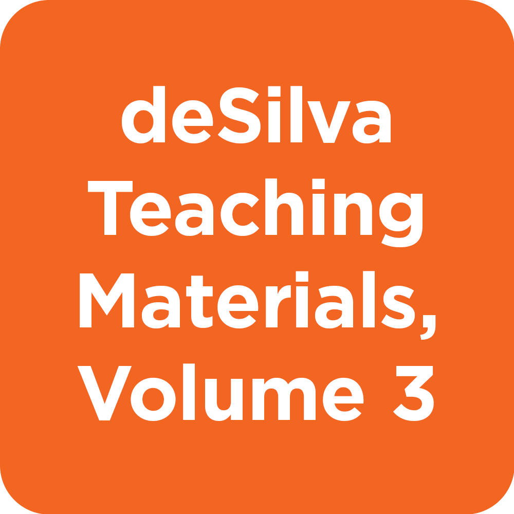 deSilva Teaching Materials, Volume 3