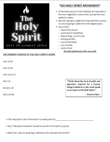 No Holy Spirit Movement SS