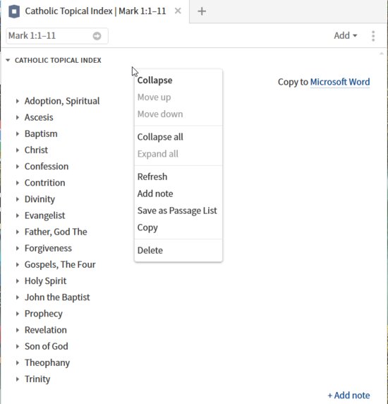 P10-1 CTI Section Bar Menu