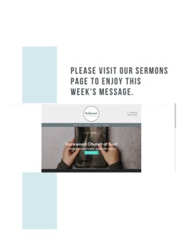 Please visit our sermons page to enjoy this weeks guest speaker