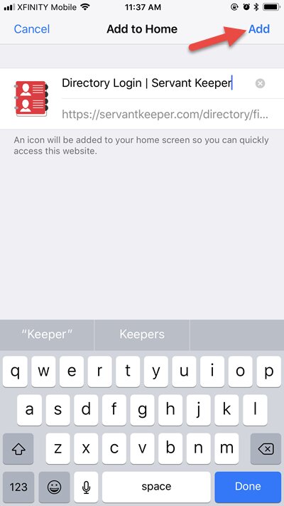 Creating a Shortcut to the Online Directory on your Phone/Tablet ...