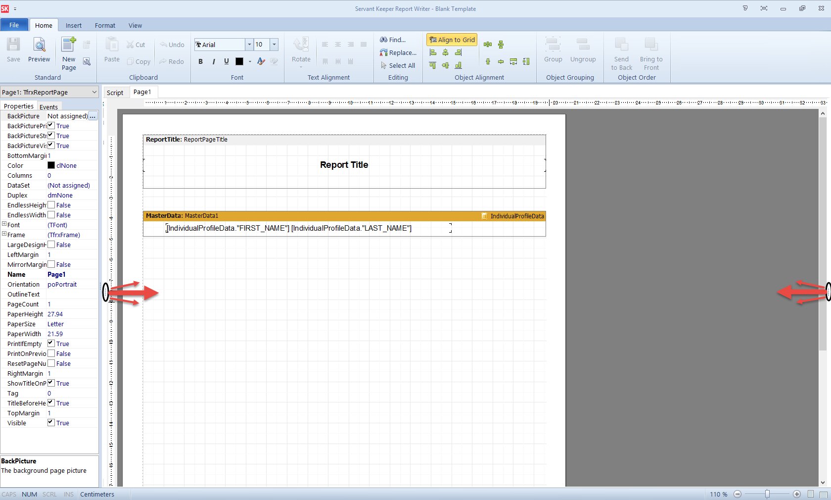 Showing Hidden Panels in the Report Editor | Article