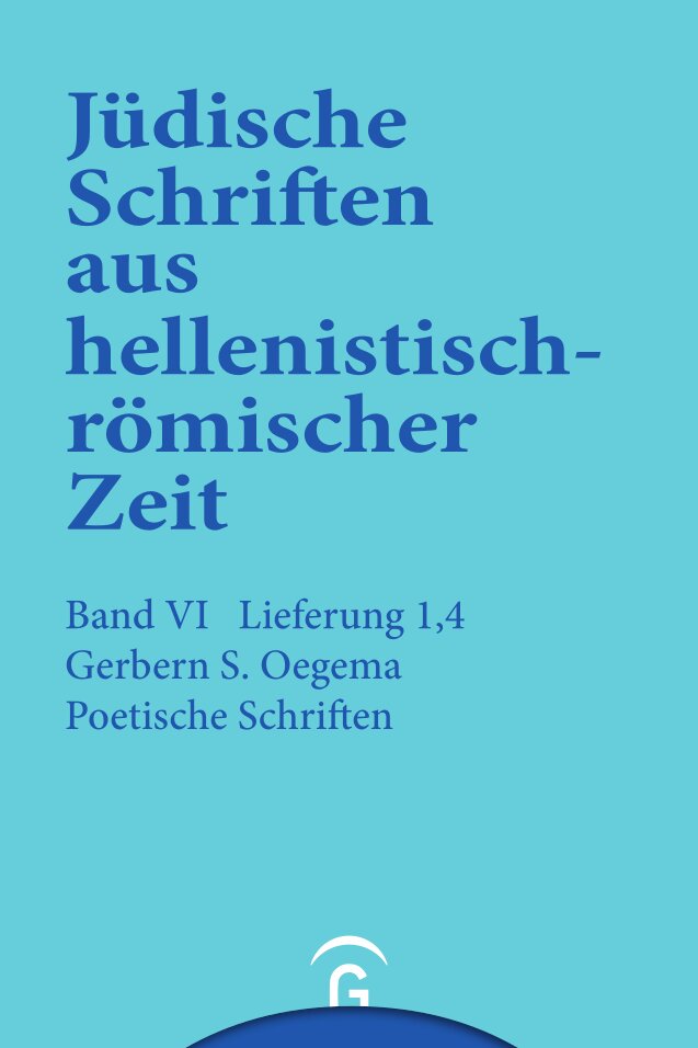 Poetische Schriften (Jüdische Schriften aus hellenistisch-römischer Zeit | JSHRZ) (VI/1,4)