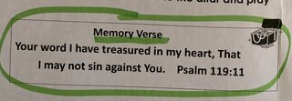 Psalm 119 11 Memory Verse