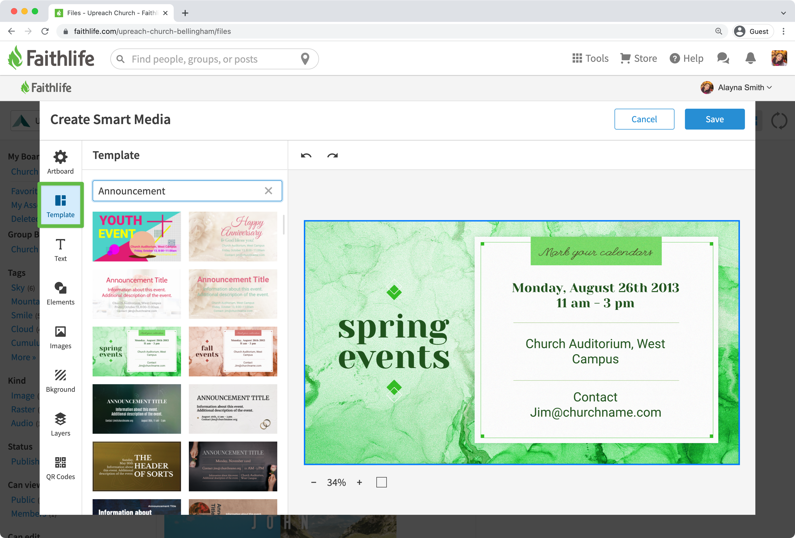 add an image template