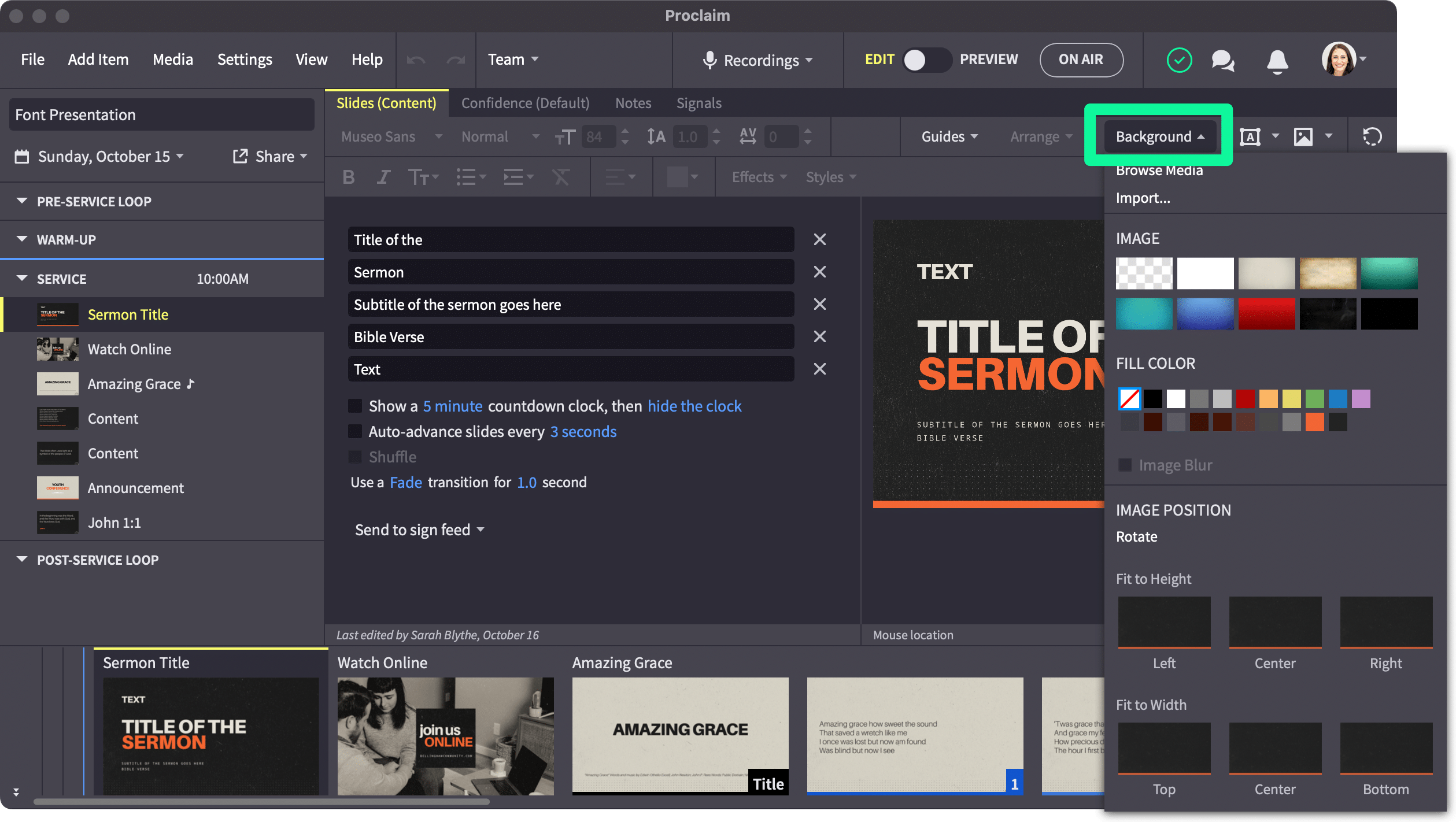 How Do I Change the Background of My Slides? – Faithlife