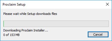 Proclaim Setup installer