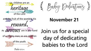 Baby Dedicaiton Announcement
