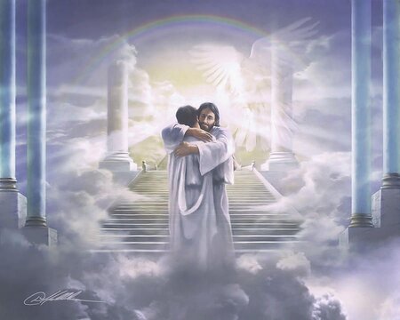 Jesus Welcomes Into Heaven