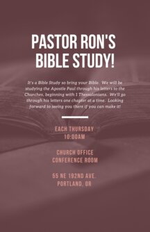 pastor ron's bible study returns!