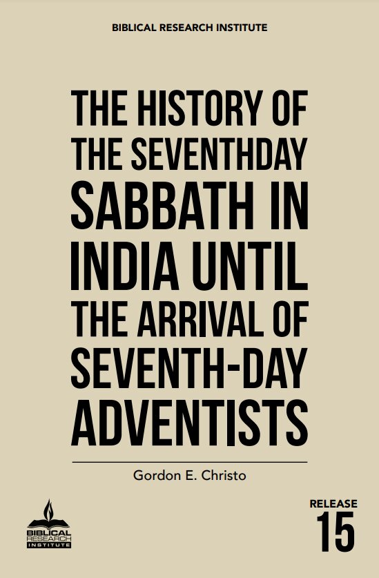 The History of the Seventh-Day Sabbath in India until the Arrival of Seventh-Day Adventists
