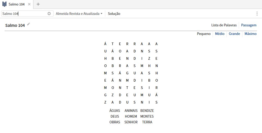 Como fazer caça palavras para jogar online 