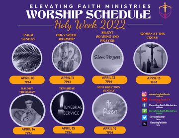Holy Week Calendar