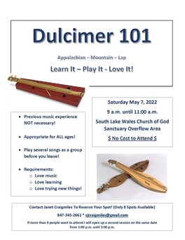 Dulcimer Workshop Flier