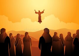 Ascension Jesus Biblical Vector Illustration Series-133205267
