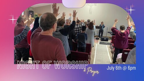 Purple Gradient Praise and Worship Church Instagram Post (Presentation (16:9))