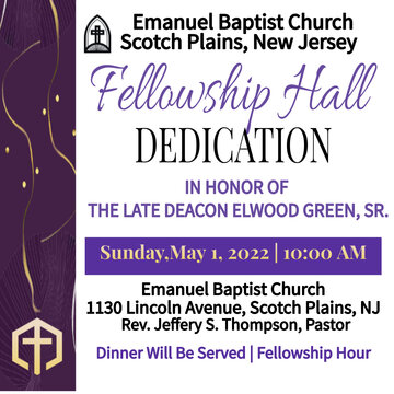 Fellowship Hall Dedication Invite