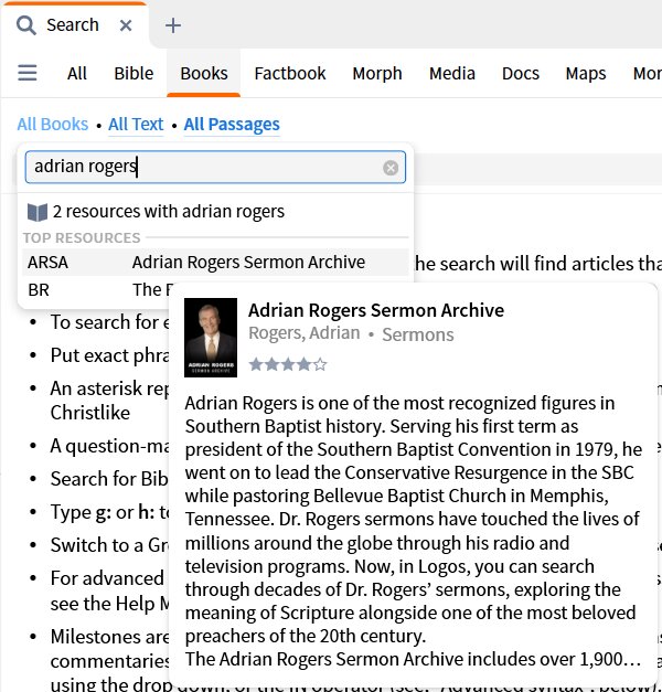 Adrian rogers 2025 sermon search