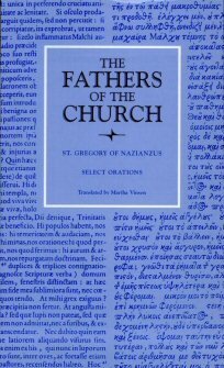St. Gregory of Nazianzus: Select Orations