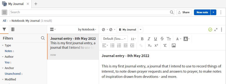 First Entry