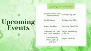 Upcoming Events - June