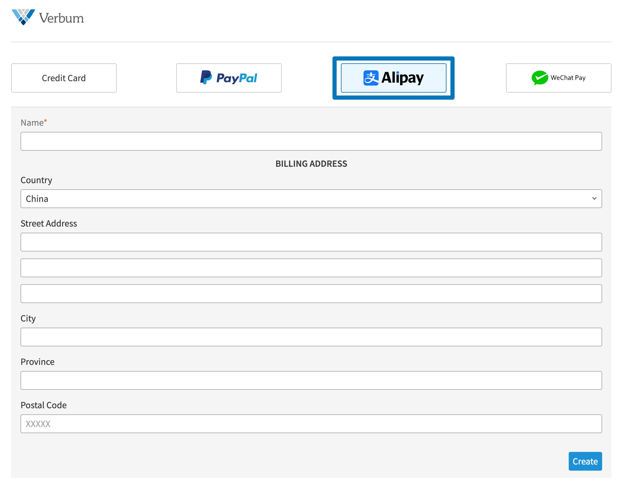 Checkout with AliPay