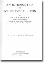 An Introduction to Ecclesiastical Latin