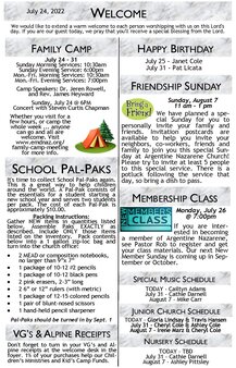 2022.07.24 - Bulletin Page 1