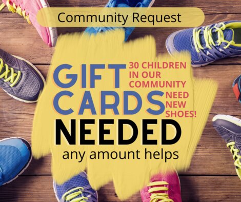 Gift Cards Shoes Needed