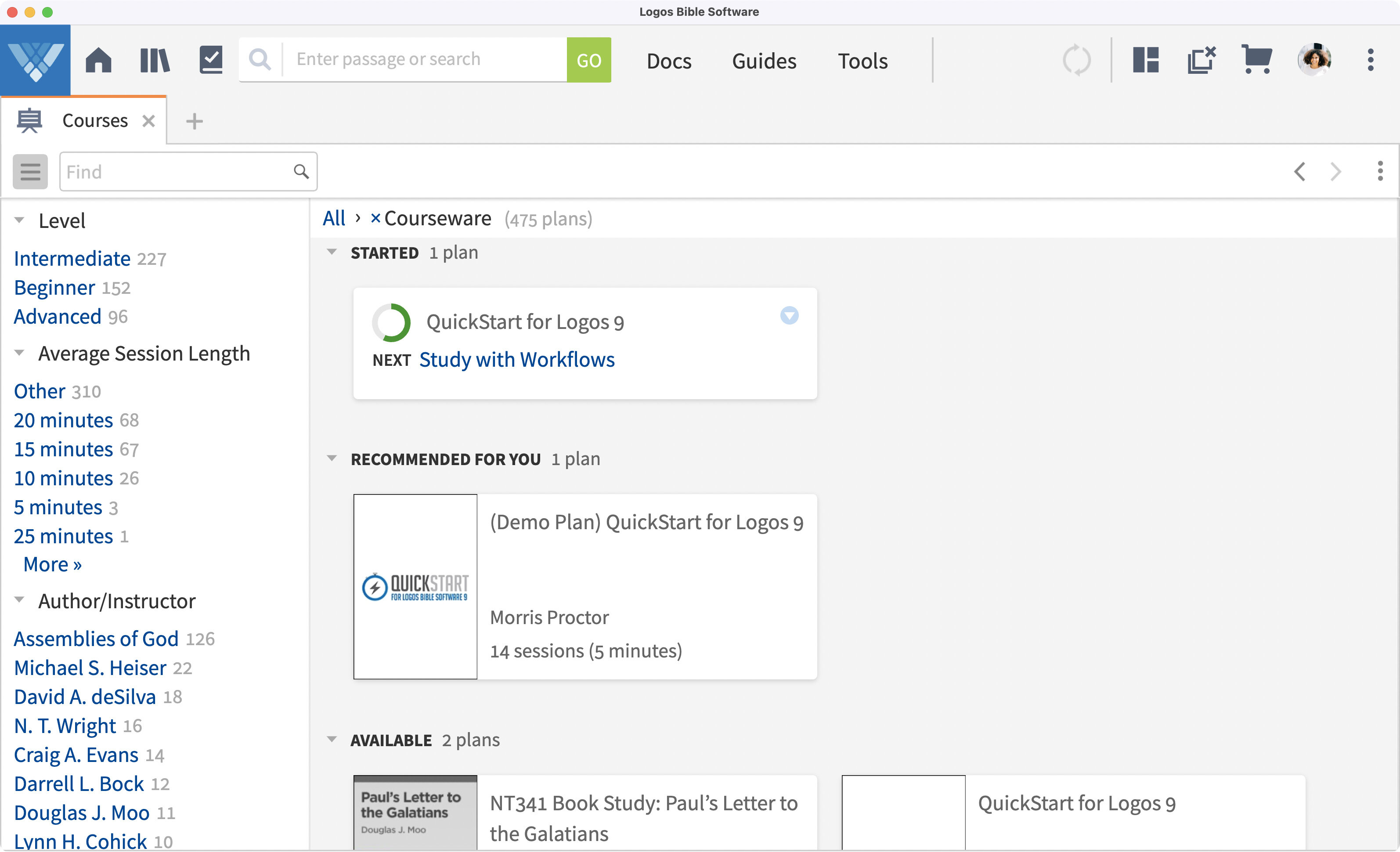 Courses Tool