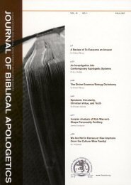 Journal of Biblical Apologetics, vol. 10