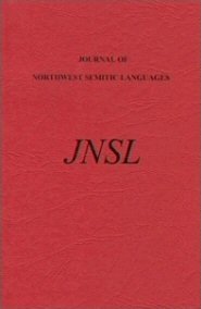 Journal of Northwest Semitic Languages, vol. 26, 2000