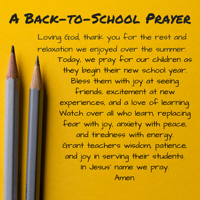 Back To School Prayer
